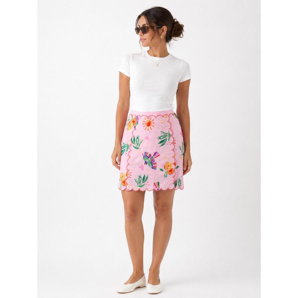 NEW KARLIE palm beach skirt in pink